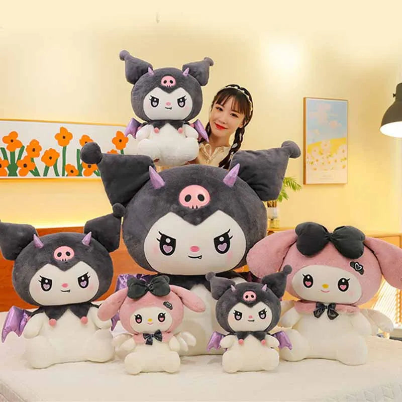 40CM Cute Sanrio Plushie Doll Cartoon Kuromi Stuffed Plush Doll Melody Plush Toys Pillow Room Decoration Children Birthday Gifts