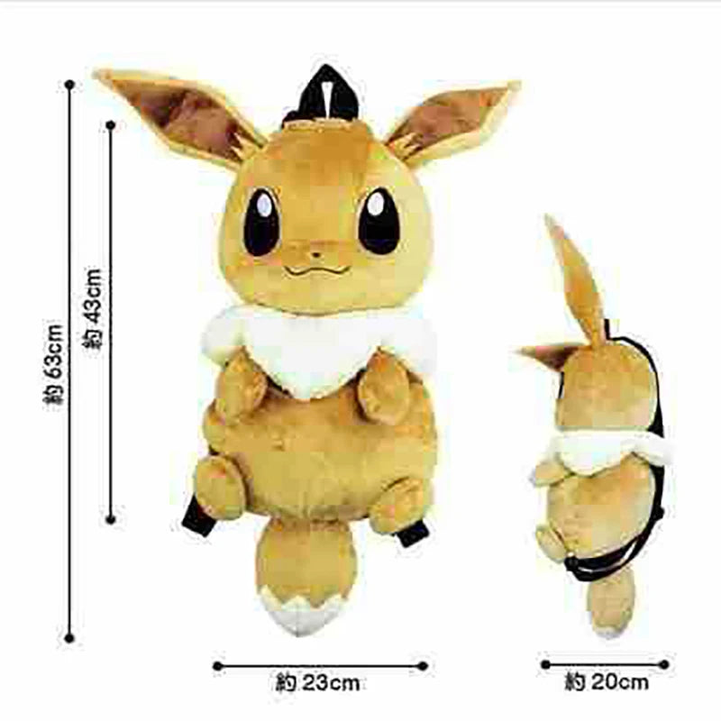 Limited edition Anime  Pokemons Eevee  Plush Backpack student High capacity Multi Function bag Birthday Exquisite Gifts Children