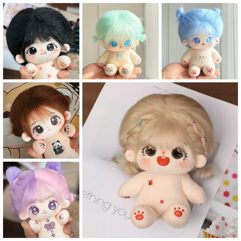 20cm Kawaii Plush Cotton Doll Idol Stuffed Super Star Figure Dolls Twelve Constellations Doll Can Change Clothes Gift