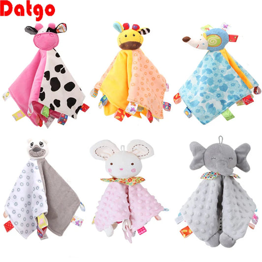 New Soft Appease Towel Baby Rattle Animals Toys Soothe Reassure Sleeping Blankie Towel Lathe Hanging Educational Toddler Toys