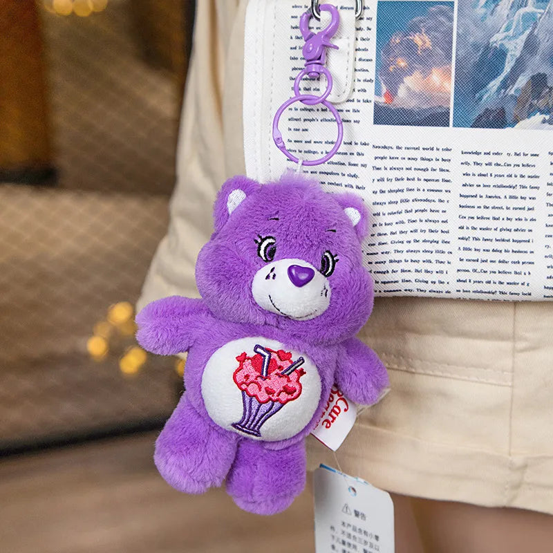 Original Care Bears Plush Lovely Rainbow Bear Stuffed Pendant Teddy Bear Peluche Keychain Kawaii Backpack Decor Kids Xmas Gifts