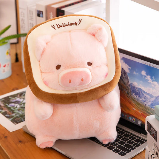 30CM Kawaii Anime Toast Lulu Pig Plush Toy Lovely Stuffed Animals Bread Piggy Soft Doll Room Decor Girl Birthday Toys Cute Gift