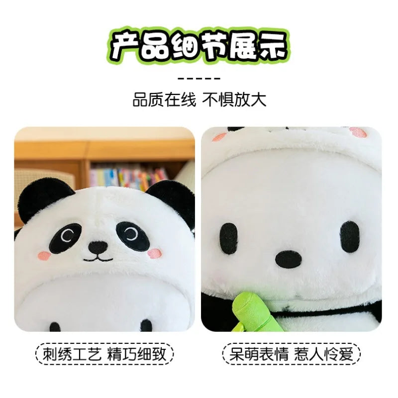 Sanrio Pachacco Plush Doll Panda bamboo Series 40cm Cute Cartoon Plush Toy Deco Soft Sleeping Throw Pillow Kid Birthday Gift