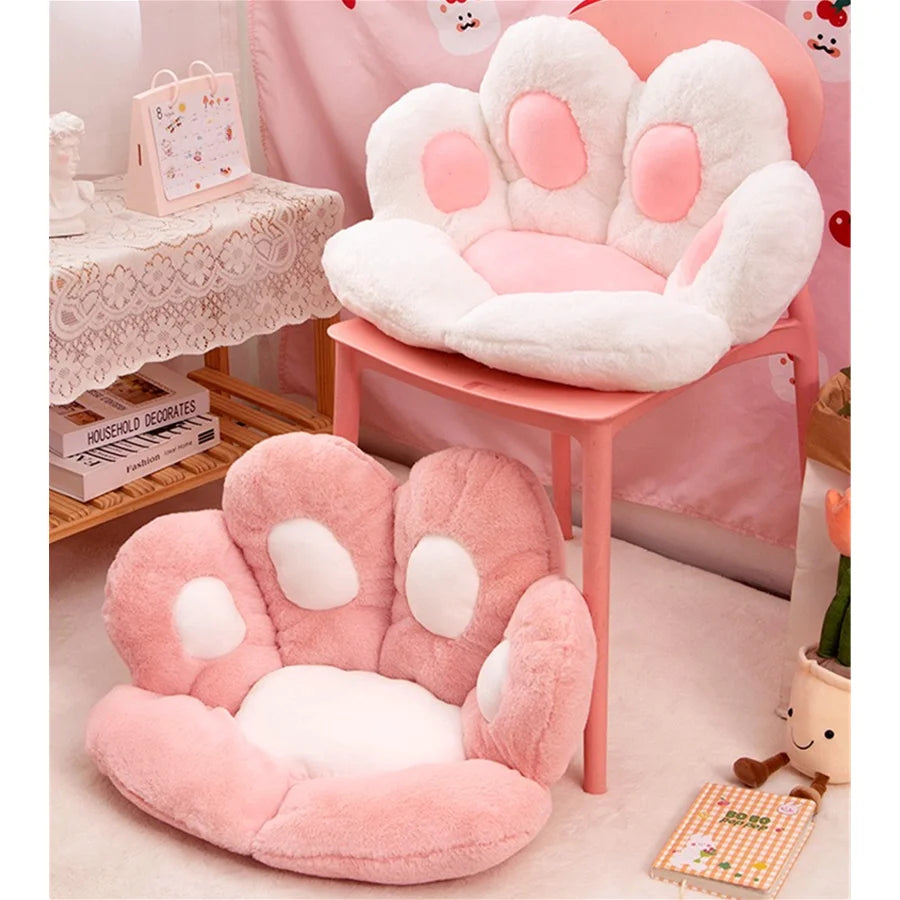 1PC 2 Sizes Soft Paw Pillow Animal Seat Cushion Stuffed Plush Sofa Indoor Floor Home Chair Decor Winter Children Girls Gift