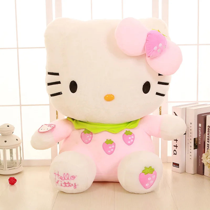 22-35cm Hello Kitty Anime Cute Stuffed Toys Sanrio KT Cat Plushier Soft Pillow Birthday Gifts For Girls Kawaii Pendant Dolls