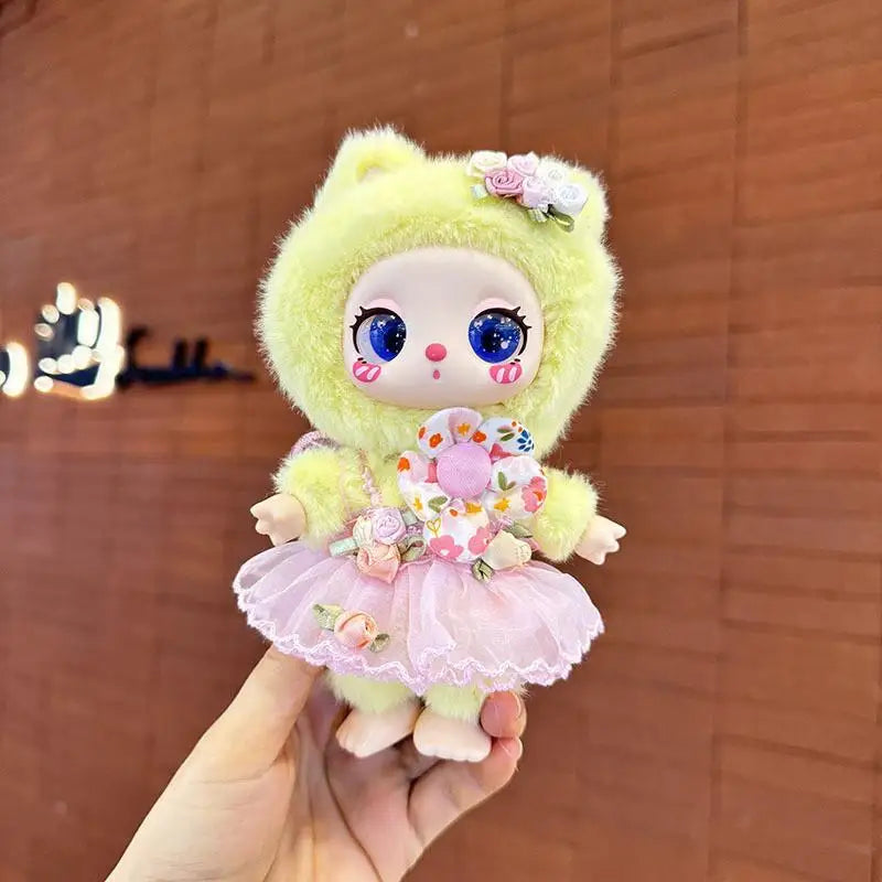 16cm Mini Plush Doll'S Clothes Outfit Accessories For Liila LUCKY CAT Idol flower fairy skirt gauze skirt Clothing Gift