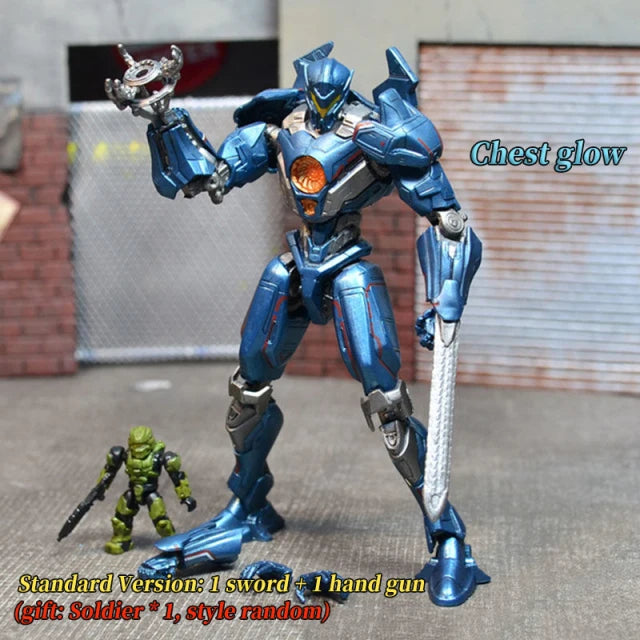 2024 New Hot Pacific Rim Mecha Model Striker Eureka Gipsy Danger Mech Action Figure Movable Joints With Led Light Toy Boys Gifts