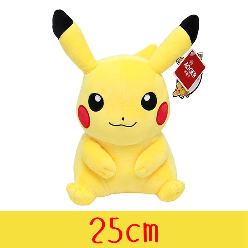 Pokemon Plush with Tag Charmander Squirtle Bulbasaur Eevee Pikachu Plush Doll Cartoon Anime Kids Birthday Gift