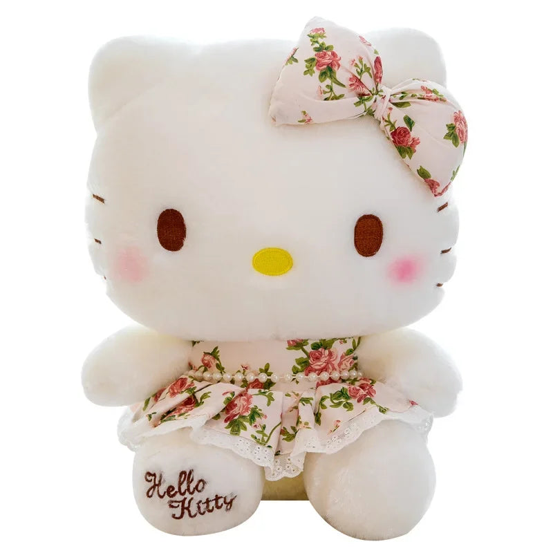 60cmBig Size Kawaii Sanrio Rich Flower Hello Kitty Plush Toy Cartoon Plush Doll Animal Cute Plushies Girls Gift