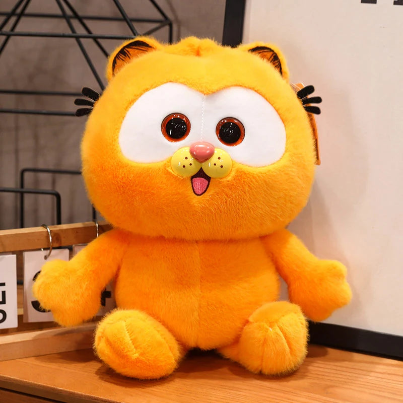 MINISO Garfield Plush Lazy Cat Pendant Stuffed Doll Anime Kitty Toys Bag Pendant Keychain Cute Home Decor Xmas Kid Gifts