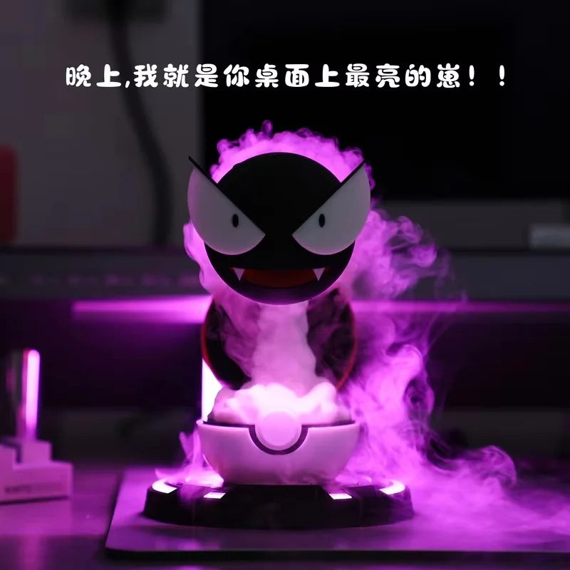 Pokemon Cool Humidifier Anime Gengar Night Light Air Purifier Ambient Lighting Cute Led Lamp Room Decoration Kids Birthday Gifts