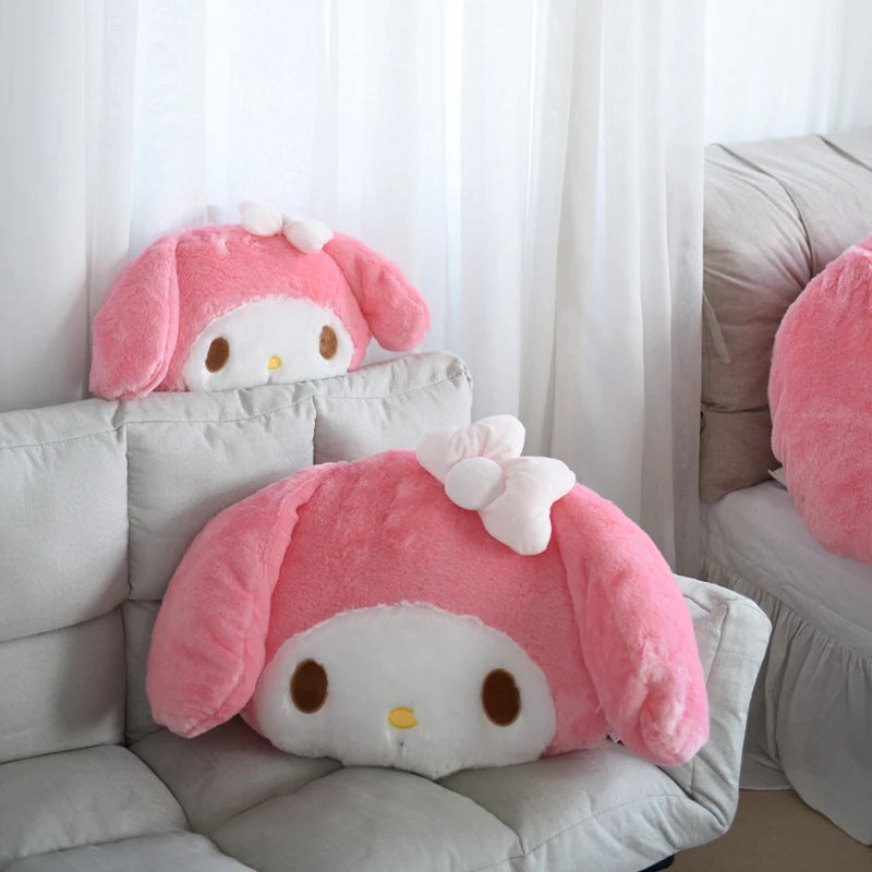 Soft My Melody Plush Toy Big Size Hug Pillow Comfortable Back Cushion Lovely Japanese Style Plushies Sofa Decorative Pillow