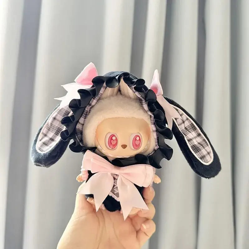 For 17cm Labubu clothes pendant outfit baby clothes Rabbit onesie cute Cute Dolls Decoration Accessories