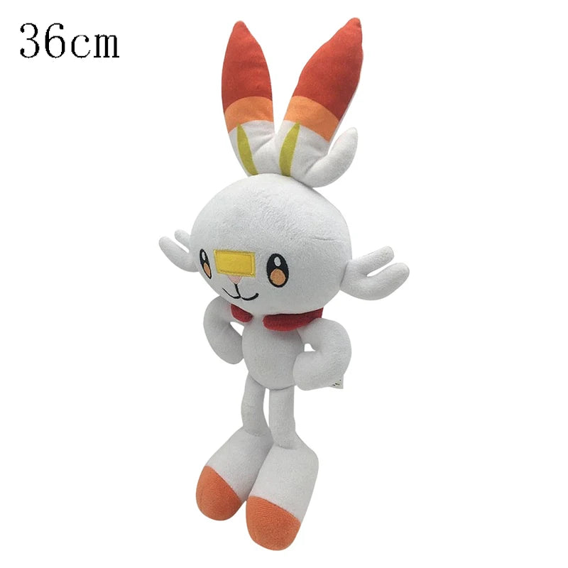 Big Size 68cm Sleeping Scorbunny Plush Toys Pokemon Cinderace Plushies Stuffed Doll Cartoon Rabbit Xmas Present For Kids Gift