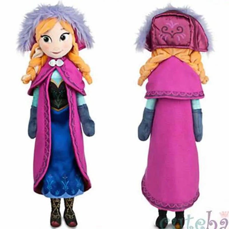 50CM Frozen Snow Queen Elsa Stuffed Doll Princess Anna Elsa Doll Girl Toys Elza Stuffed Plush Kids Toys Halloween Birthday Gift