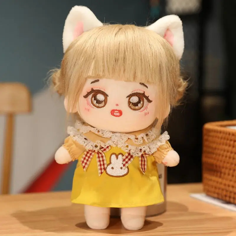 Kawaii IDol Doll With Clothes Anime Plush Star Dolls Stuffed Customization Figure Toys Cotton Baby Doll Fans Collection Gift