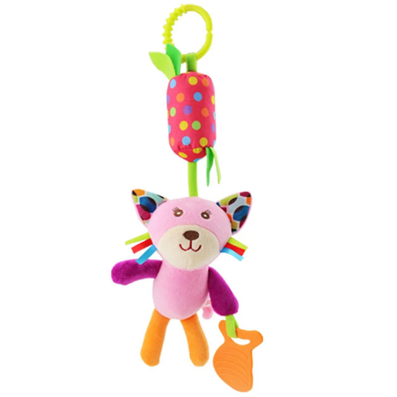 Soft Infant Crib Bed Stroller Mobile Hanging Rattle Baby Educational Toys Brain Developmental Hand Grip Cute Stuffed Animal Toys