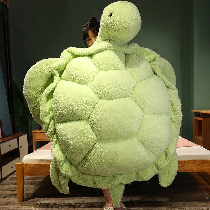 60-100cm Lovely Giant Tortoise Plush Toys Cartoon Sea Turtle Pillow Stuffed Soft Animal Dolls Cushion for Kids Baby Kawaii Gift