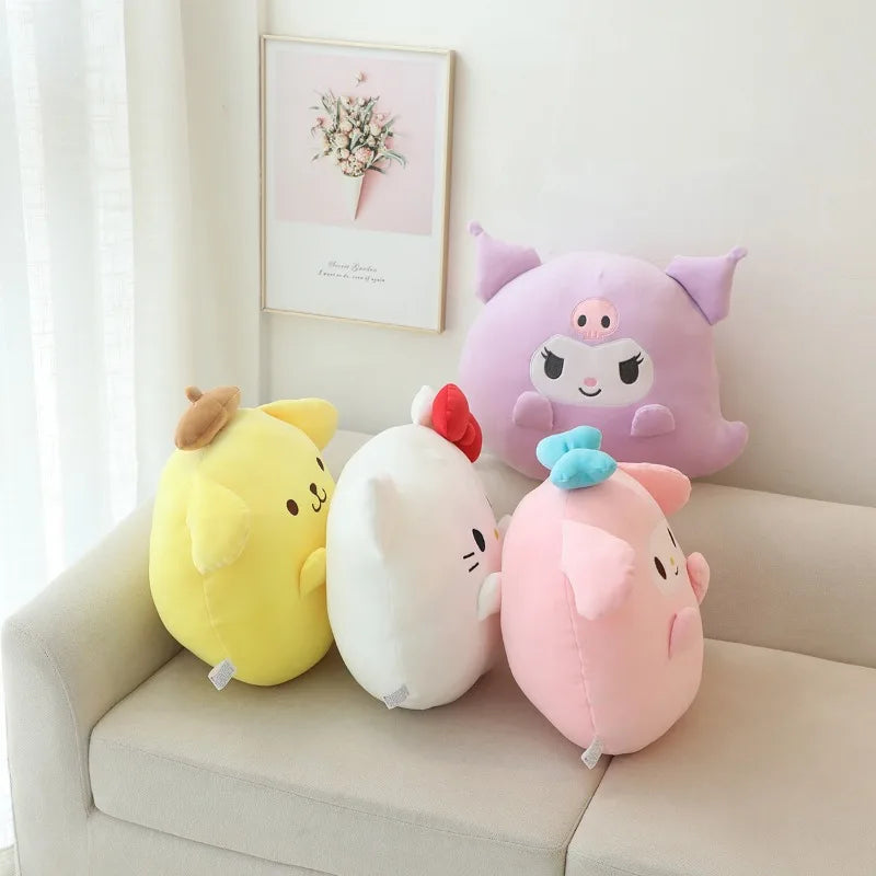 Sanrio Hello Kitty Plush Toys Sleeping Soft Pillow Comfortable Elastic Force Throw Pillow Decorative Pillow Dolls Gifts For Girl