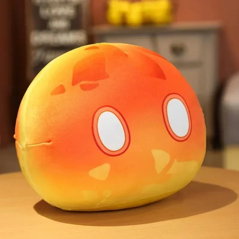 Genshin Impact Slime Plush Toys Anime Doll Element Anemo Electro Pyro Cryo Hydro Geo Dendro Soft Pillow Holiday Gift for Kids