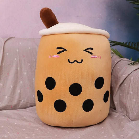 1Pcs Simulation Milk Tea Cup Pillow Plush Toy Small Pearl Milk Tea Cute Funny Doll Creative Decoration