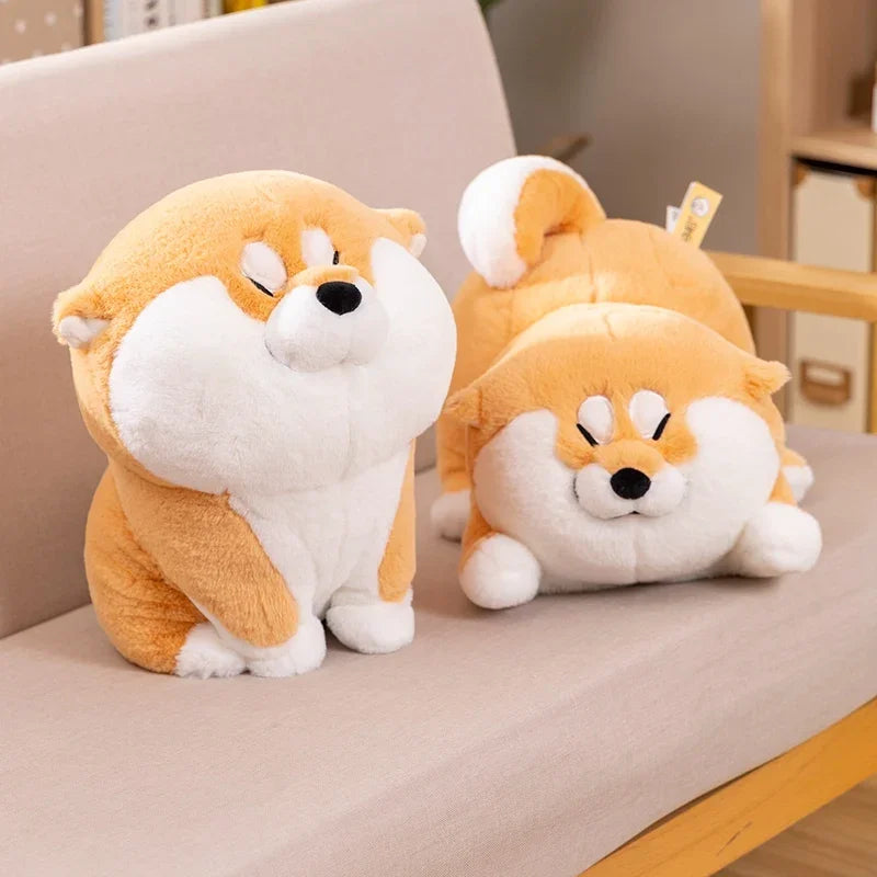 Cute Cartoon Akita Dog Plush Toy Soft Shiba Inu Puppy Stuffed Animal Dolls Accompany Baby Sleeping Pillow For Girls Kids Gifts