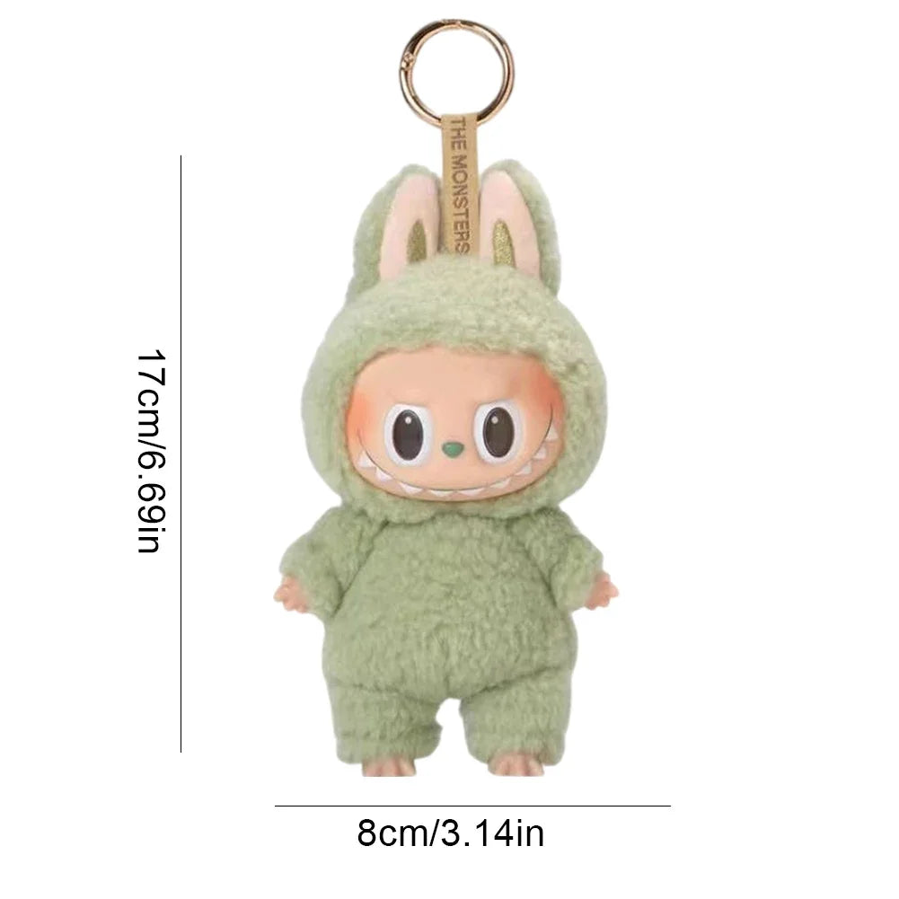 Mini Cute Labubu The Monsters Dolls Cardiac Macarone Kawai Guess Bag Figure Model Bag Keychain Decor 1:1 Replica For Xmas Gift