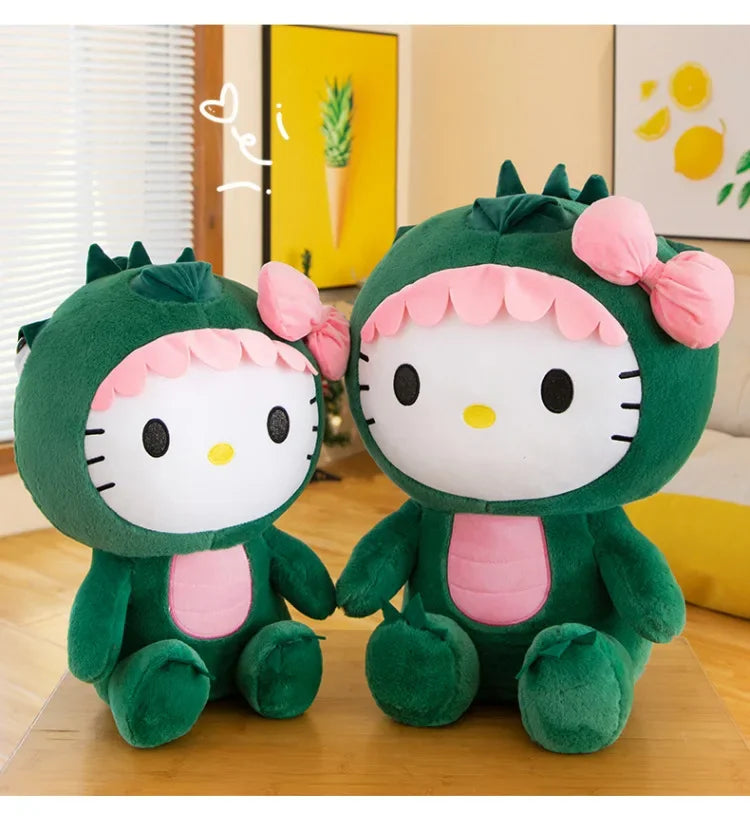 65Ccm Sanrio Big Size Plush Kawaii Hello Kitty Dinosaur Plush Toy Anime Doll Room Decoration Sleeping Throw Pillow Gift Kids Toy