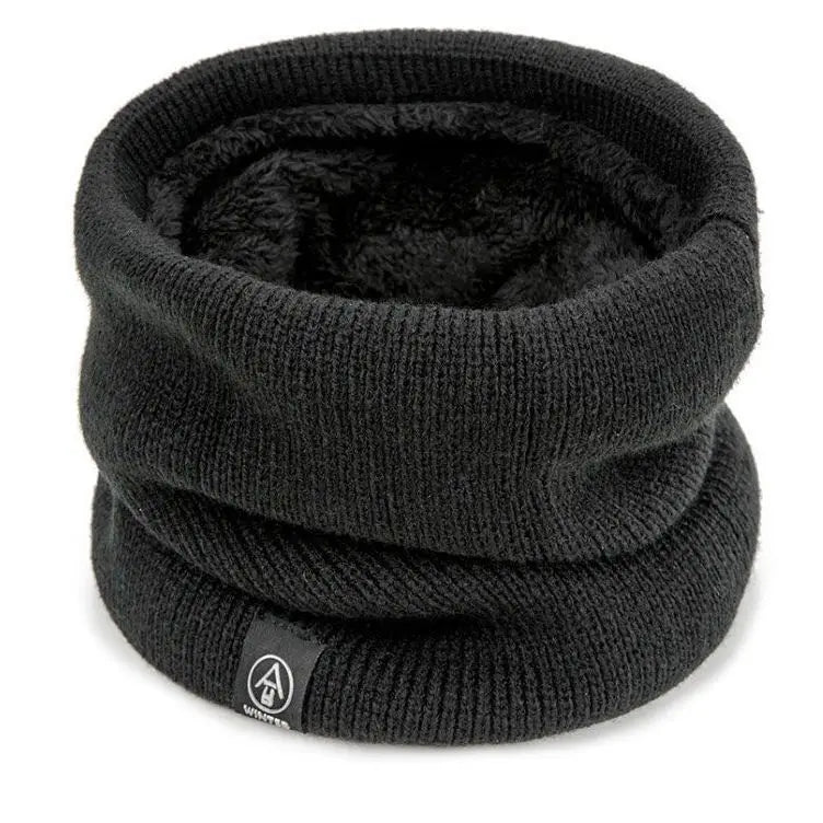 Unisex Solid Cashmere Plush Warm Winter Ring Scarf Women Men Knitted Full Face Mask Snood Neck Scarves Bufanda Thick Muffler New