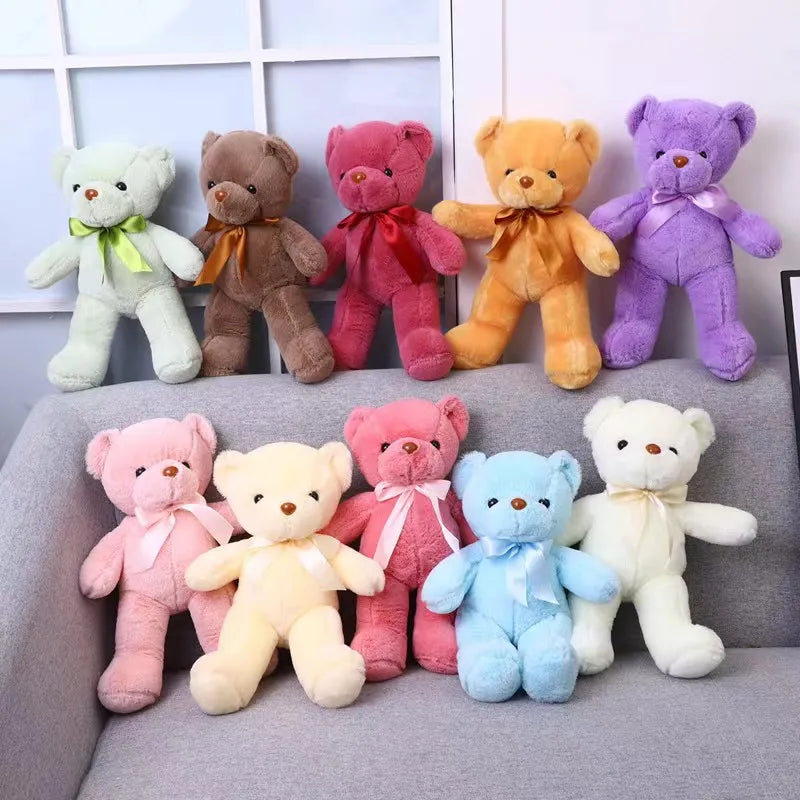 Premium 30cm Coloured Bear Plush Toys - Plushy Mart