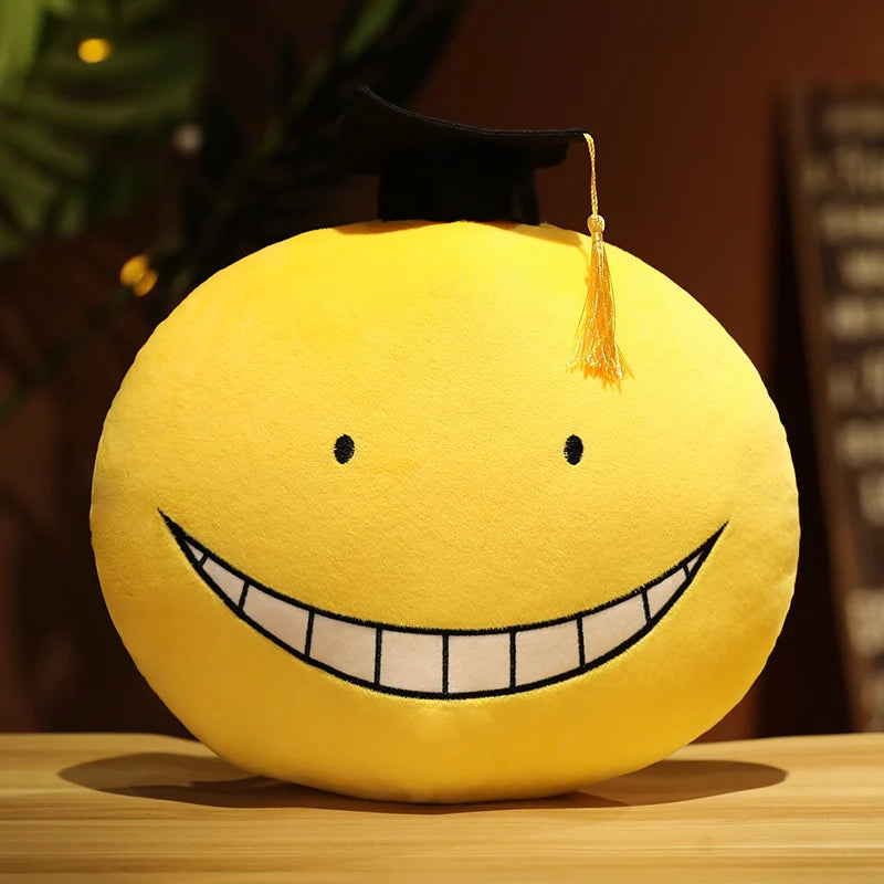 Cute Korosensei Doll Japanese Anime Stuffed Yellow Octopus Plush Toy Assassination Classroom Plushie Decorative Pillow For Sofa