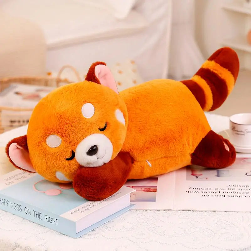 35cm-90cm Super Kawaii Stuffed Animals Plushie Plush Sleeping Lazy Raccoon Hug Throw Pillow Cushion Birthday Gift Boy