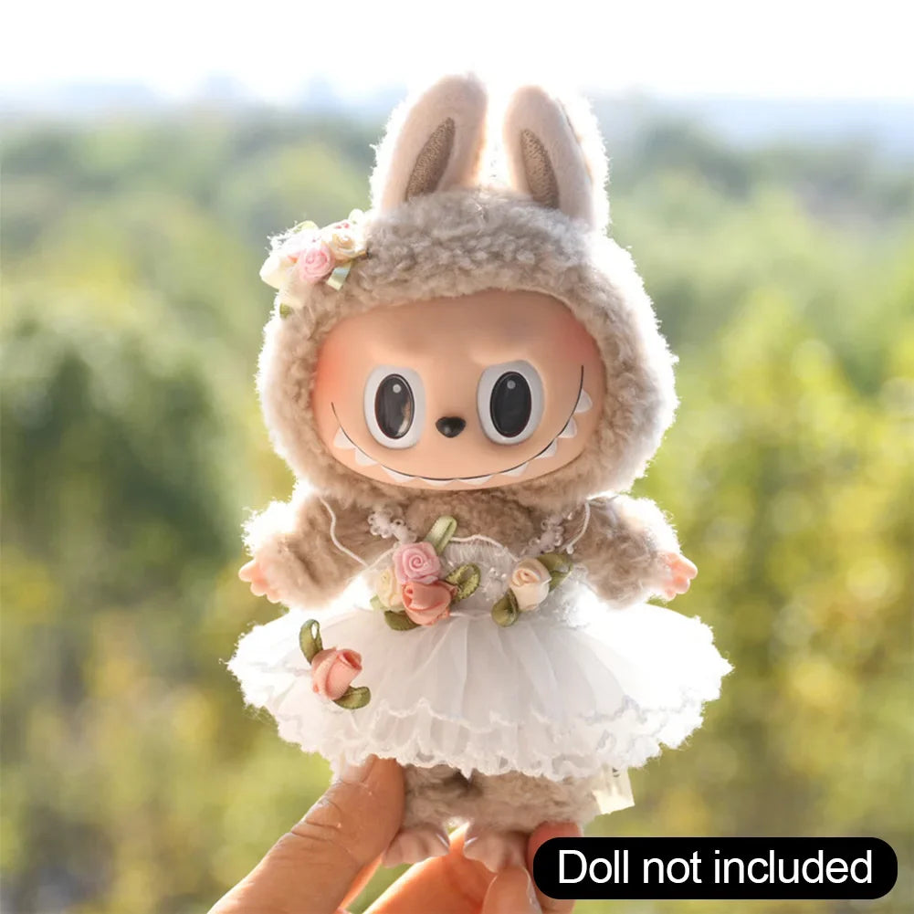 17cm Mini Plush Doll'S Clothes Outfit Accessories For Korea Kpop Exo Labubu Idol Dolls Wedding dress suit Clothing Gift