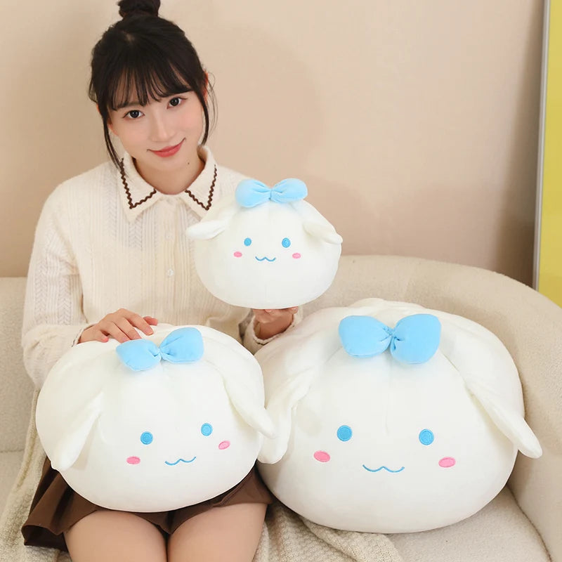 20/30/40cm Sanrio Plush Toys Kawaii Round Cinnamoroll Pom Pom Purin Plush Pillow Cute Chubby Sofa Cushion Soft Sleeping Pillow