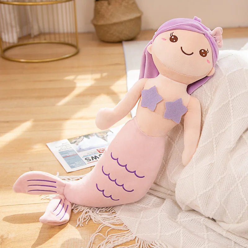 45/60/80CM Beautiful Mermaid Plush Toys Soft Stuffed Cartoon Anime Figure Doll Cute Sea-maid Plush Pillow Cushion For Gifts