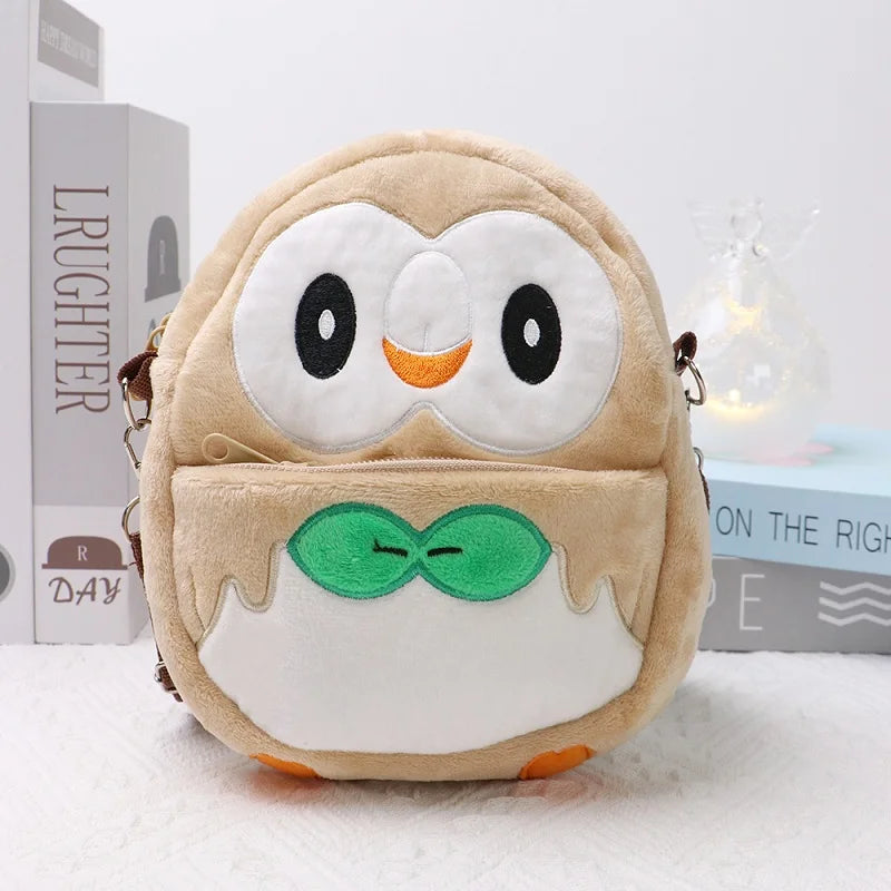 Pokemon Plush Toys Crossbody Bag Cute Gengar Rowlet Pikachu Lucario Eevee Mimikyu Fashion Mobile Phone Bag  Peluche Dolls Gifts