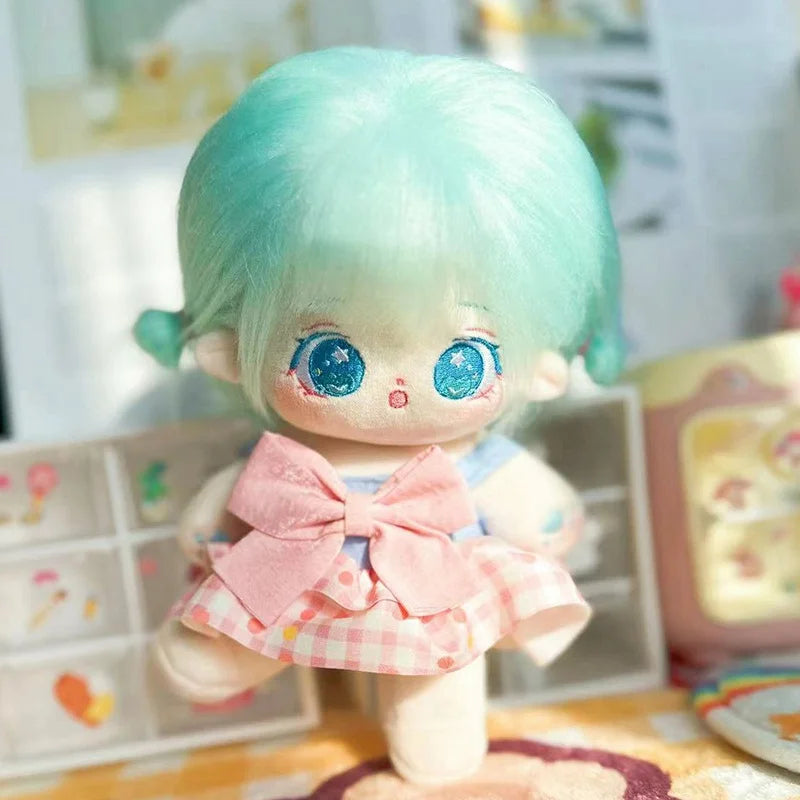 20cm New Plush Cotton Doll Idol Stuffed Super Star Figure Dolls Twelve Constellations Doll With Clothes Can Change Clothes Gift