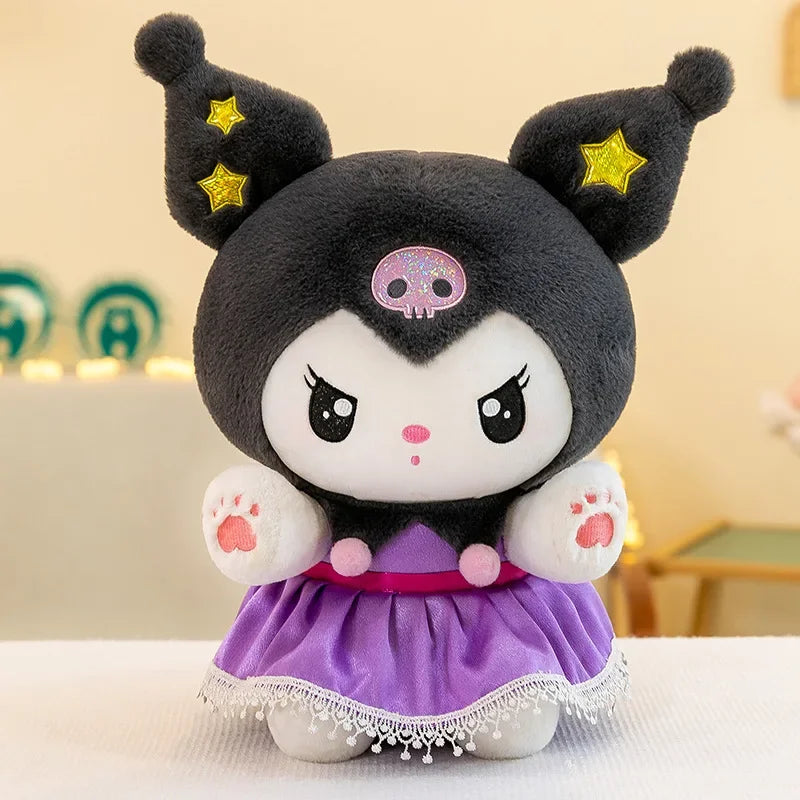 80cm 65cm Big Size Sanrio Kuromi My Melody Anime Plush Stuffed Doll Cartoon Character Room Decoration Bed Pillow Holiday Gift