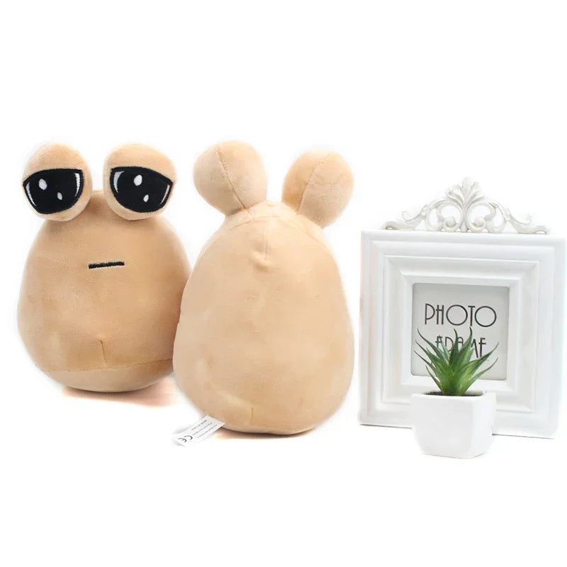 22CM Alien Pou Plush Toy, Furtiburb Emotional Alien Plush Toy, Alien Pou Plush, Big Eyed Sadness Do You Understand?