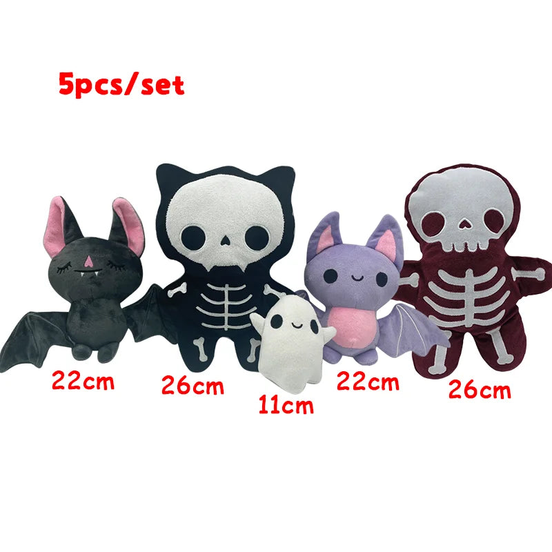 MyRytanda Happy Halloween Plush Toys Slippers Kawaii Ghost Pillow Pumpkin Shoulder Bags Horror Skull Fluffy Dolls