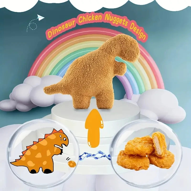 47cm Simulate Plush Dino Nugget Pillow Baby Sensory Toys Soft Stuffed Animal Dinosaur Chicken Block Doll Plush Toy Kids Gift Toy