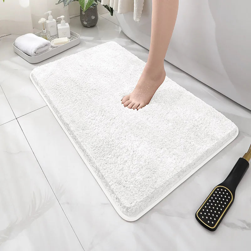 Soft Comfortable Thick Plush Floor Mat,Bathroom Floor Rug,Bedroom Carpet,Living Room Mat,Non-slip Rug,Water Absorption Anti-Slip