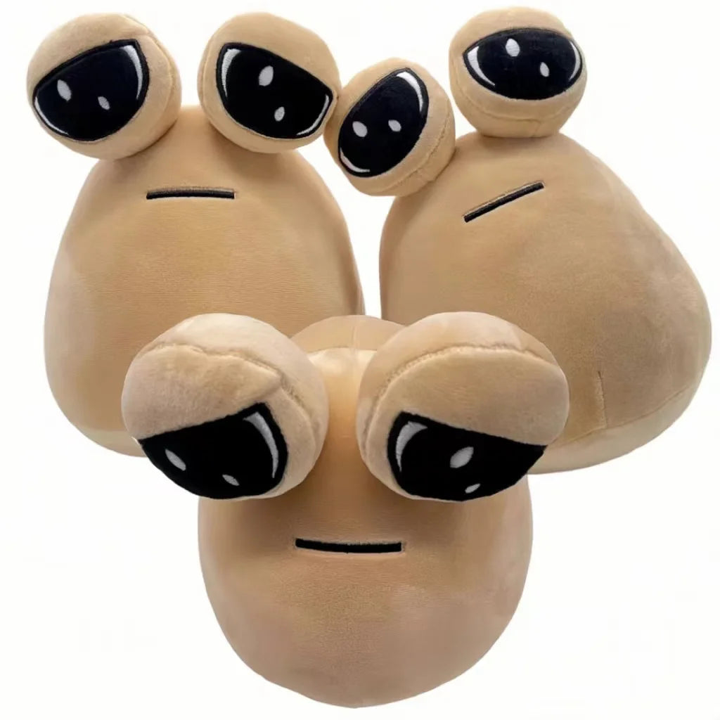 22CM Alien Pou Plush Toy, Furtiburb Emotional Alien Plush Toy, Alien Pou Plush, Big Eyed Sadness Do You Understand?