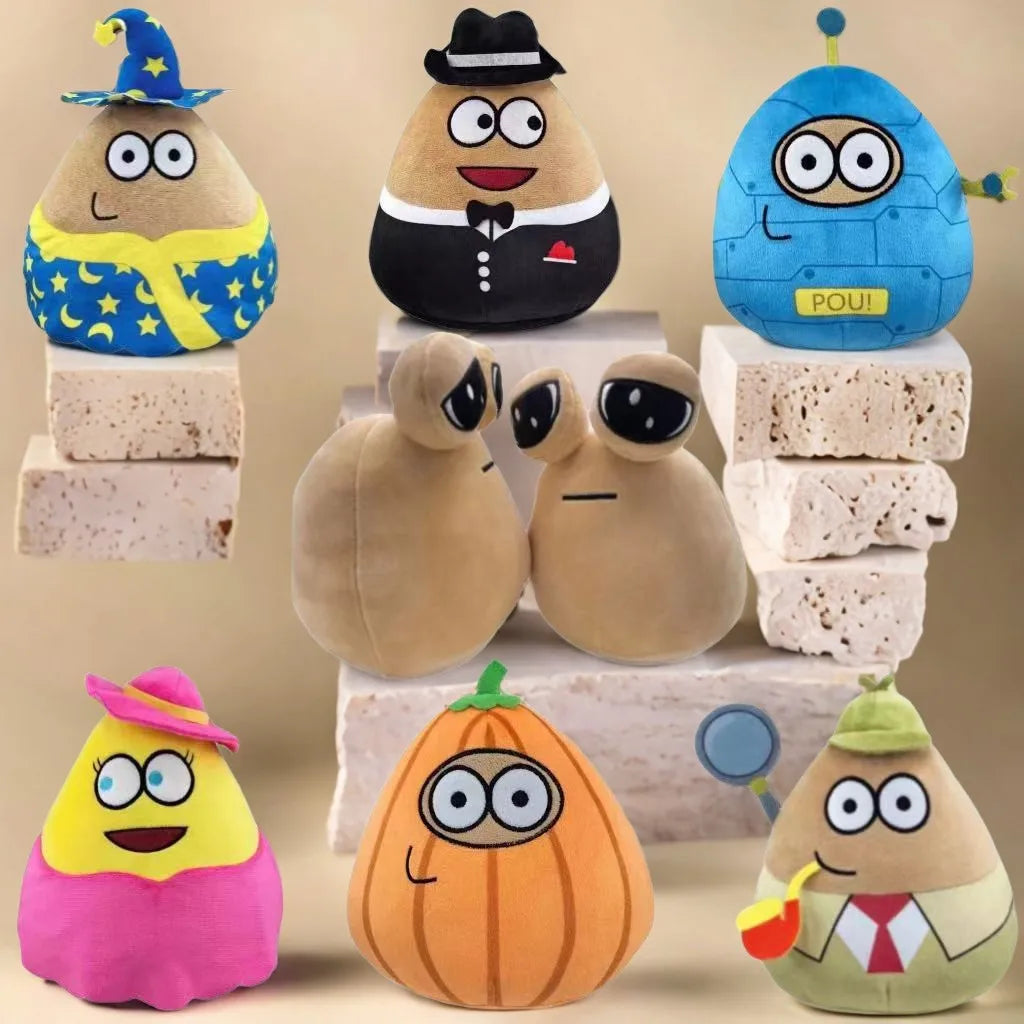 New 1/6pcs My Pet Alien Pou Plush Toys Anime Game The Maw Pou Doll Kawaii Cartoon Soft Stuffed Pillow Children Birthday Xmas Gif