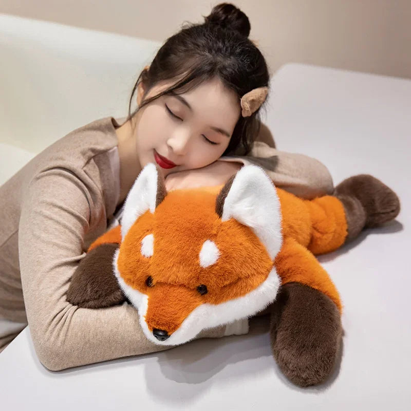 New 25-47cm Crouching Sloth Plush Toy Kawaii Fox Doll Pillow Kids Birthday Christmas Gift Stitch Kawaii Stuffed Animal