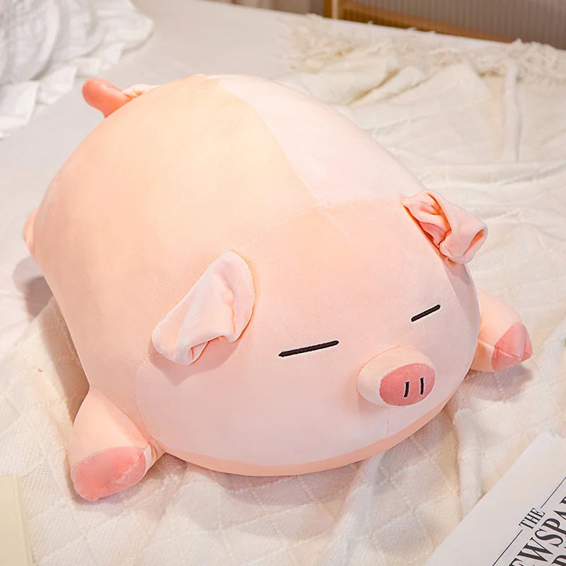 Kawaii Pink Piglet Plush Toy Stuffed Animal Cute Pig Soft Doll Giant Sleeping Pillow for Girl Christmas Birthday Gift Room Decor