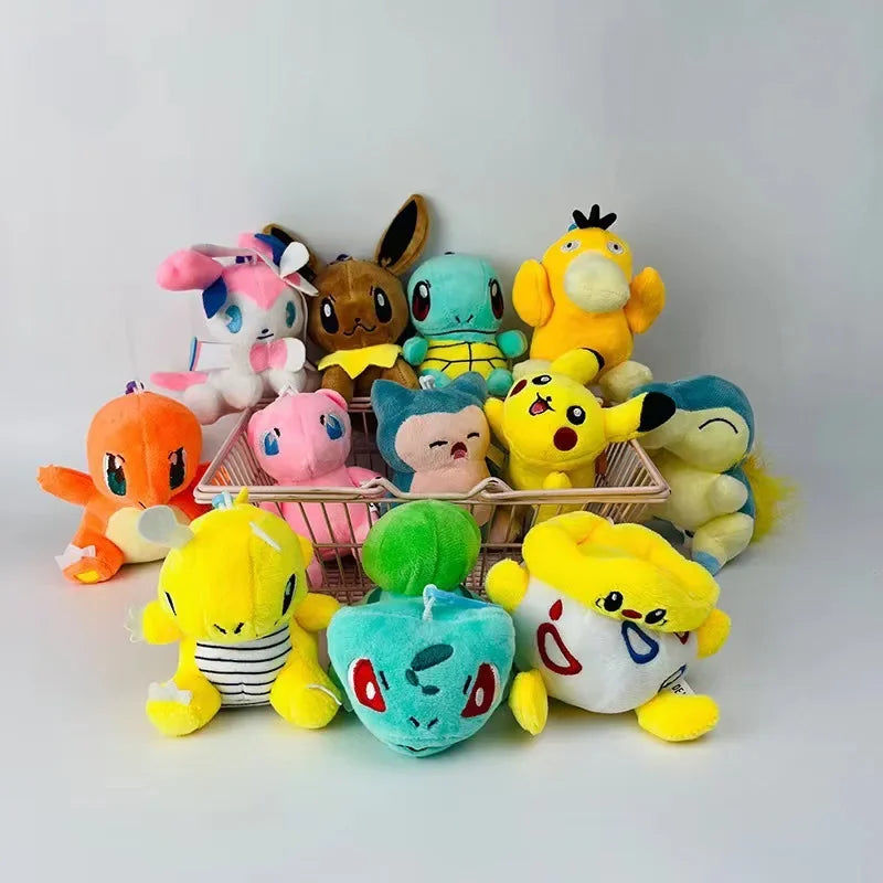 24 Pcs Pokemon Plush Toys Gengar Jigglypuff Snorlax Eevee Lapras Charizard Stuffed Doll Anime Pocket Monster Plush Collection