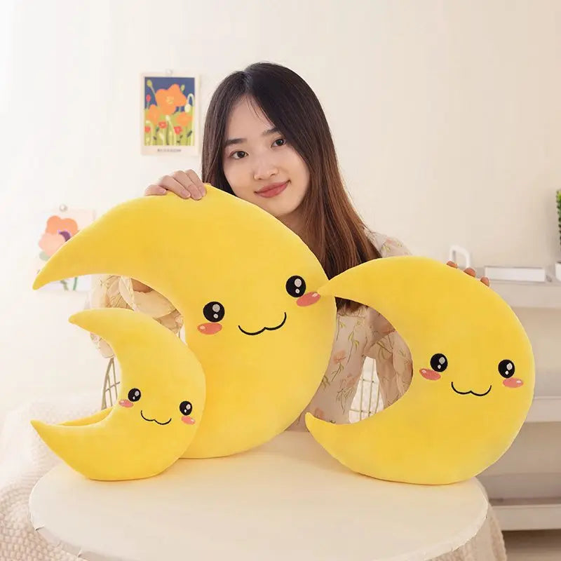 25cm-45cm New Sky Style Funny Smile Moon Soft Plush Toy Baby Cute Throw Pillow Comfort Dolls Home Decor Xmas Gift Kids