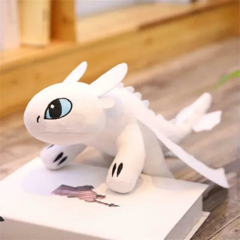 35cm Plush Dragon Toys Kawaii White Black Dinosaurs Animal Stuffed Plush Toys Plush Home Decor Boys Girls Birthday Gifts