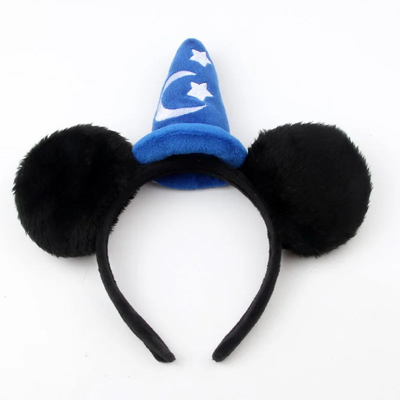 2024 Mickey Mouse Plush Magic House Disney Headwear Cosplay Decoration Christmas Party Cloth Hair Band Adult/Children